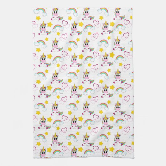 Unicorn pattern theedoek (Verticaal)
