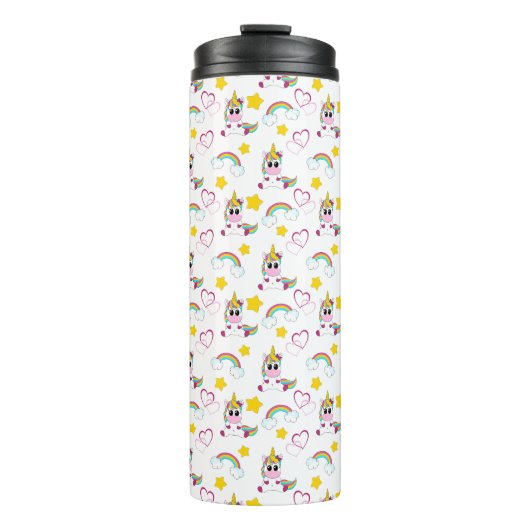 Unicorn pattern thermosbeker (Voorkant)