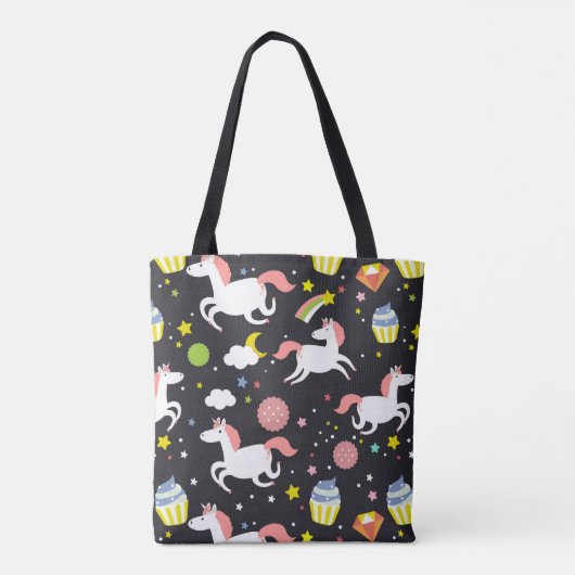 Unicorn Pattern Tote Bag (Achterkant)
