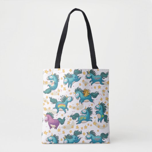 Unicorn Pattern Tote Bag (Voorkant)