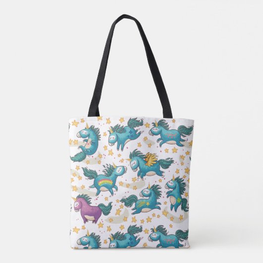 Unicorn Pattern Tote Bag (Achterkant)