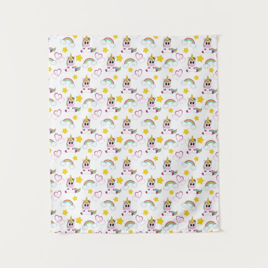 Unicorn pattern wandkleed (Voorkant)