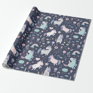 Unicorn Pattern Wrapping Paper Cadeaupapier