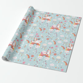 Unicorn Pattern Wrapping Paper Cadeaupapier