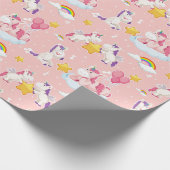 Unicorn Pattern Wrapping Paper Cadeaupapier (Hoek)