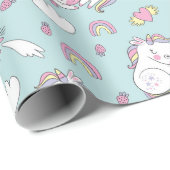 Unicorn Pattern Wrapping Paper Cadeaupapier (Rol Hoek)