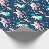Unicorn Pattern Wrapping Paper Cadeaupapier (Hoek)