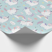 Unicorn Pattern Wrapping Paper Cadeaupapier (Hoek)