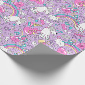 Unicorn Pattern Wrapping Paper Cadeaupapier (Hoek)