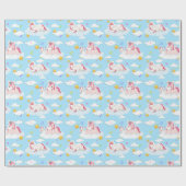 Unicorn Pattern Wrapping Paper Cadeaupapier (Vlak)