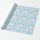 Unicorn Pattern Wrapping Paper Cadeaupapier (Uitgerold)