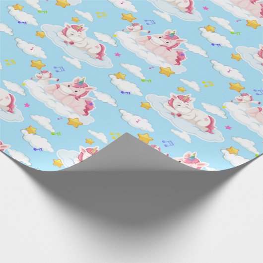 Unicorn Pattern Wrapping Paper Cadeaupapier (Hoek)