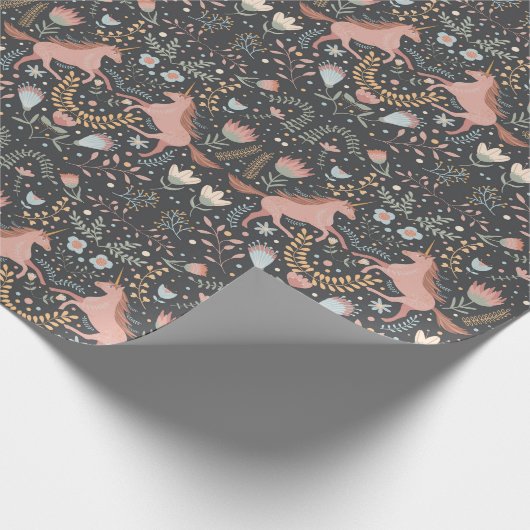 Unicorn Pattern Wrapping Paper Cadeaupapier (Hoek)