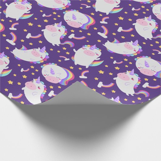 Unicorn Pattern Wrapping Paper Cadeaupapier (Hoek)