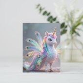 unicorn pauw hybrid fantasie wezen  briefkaart (Staand voorkant)