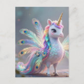 unicorn pauw hybrid fantasie wezen  briefkaart (Voorkant)