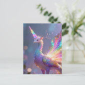 unicorn peacock hybrid  briefkaart (Staand voorkant)