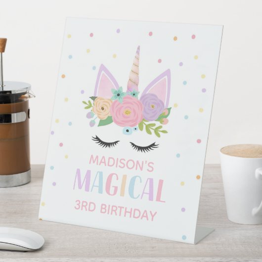 Unicorn Pedestal Sign Reclamebord Met Voetstuk (Insitu)