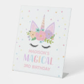 Unicorn Pedestal Sign Reclamebord Met Voetstuk (Voorkant)