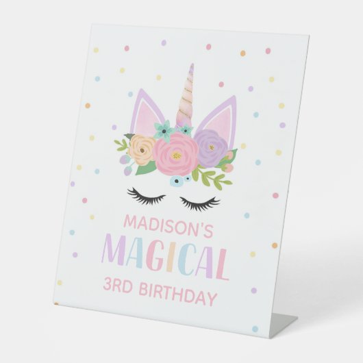 Unicorn Pedestal Sign Reclamebord Met Voetstuk (Voorkant)