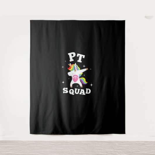 Unicorn Pediatric Rainbow PT Squad Shirt Fysiek Wandkleed (Voorkant)