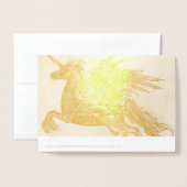 Unicorn Pegacorn Pegasus Winged Horse Pony Cute Folie Kaarten (Met envelop)