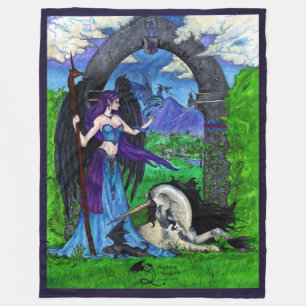 Unicorn pegasus angel vleugelvleugels van katten fleece deken