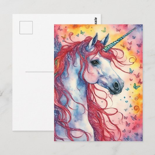 Unicorn Pegasus Briefkaart (Voorkant / Achterkant)
