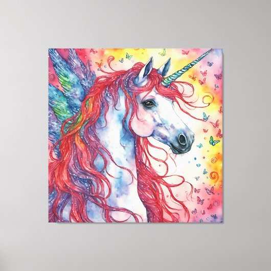 Unicorn Pegasus Canvas Afdruk (Voorkant)