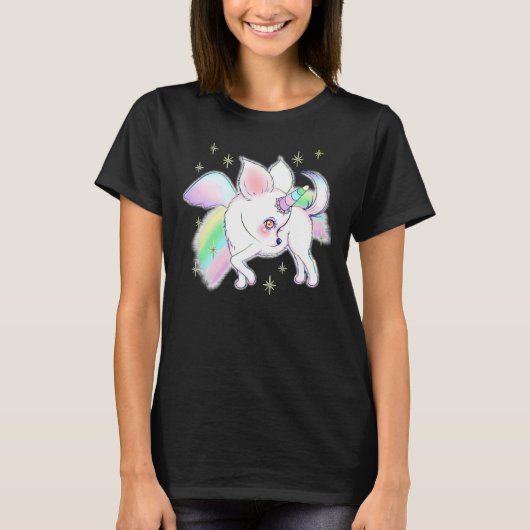 Unicorn Pegasus Chihuahua T-shirt (Voorkant)