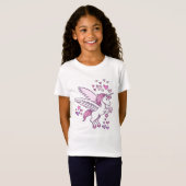 Unicorn Pegasus Hearts T-Shirt (Voorkant volledig)