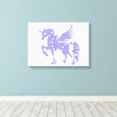 Unicorn pegasus - Kies achtergrondkleur Canvas Afdruk (Insitu (Houten vloer))