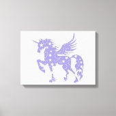Unicorn pegasus - Kies achtergrondkleur Canvas Afdruk (Voorkant)