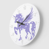 Unicorn pegasus - Kies achtergrondkleur Grote Klok (Hoek)