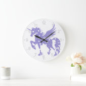 Unicorn pegasus - Kies achtergrondkleur Grote Klok (Huis)