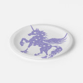 Unicorn pegasus - Kies achtergrondkleur Papieren Bordje (Gekanteld)