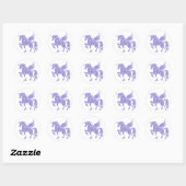 Unicorn pegasus - Kies achtergrondkleur Ronde Sticker (Vel)
