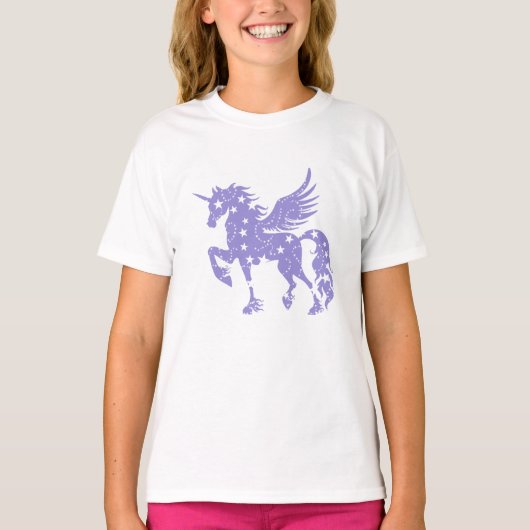 Unicorn pegasus - Kies achtergrondkleur T-shirt (Voorkant)