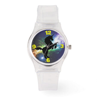 Unicorn Pegasus Silhouette fantasy Horloge