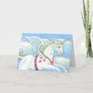 Unicorn Pegasus VALENTIJNSDAG CARD Customize Feestdagen Kaart