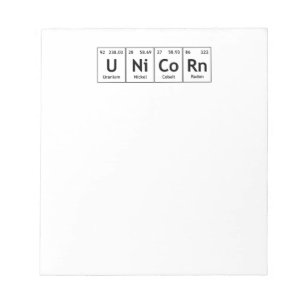 UNiCoRn Periodic Table Elements Word Chemistry Notitieblok