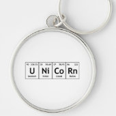 UNiCoRn Periodic Table Elements Word Chemistry Sleutelhanger (Voorkant)