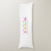 UNiCoRn Periodic Table Elements Word Rainbow-kleur Lichaamskussen (Voorkant Verticaal)