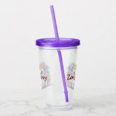 Unicorn personaliseren acryl drinkbeker (Links)