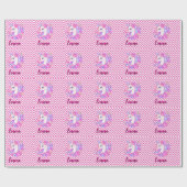 unicorn & personalize your name cadeaupapier (Vlak)