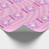 unicorn & personalize your name cadeaupapier (Hoek)