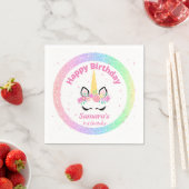 Unicorn Personalized Birthday Party Napkins Servet (Insitu)