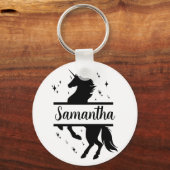Unicorn Personalized Button Sleutelhanger (Voorkant)