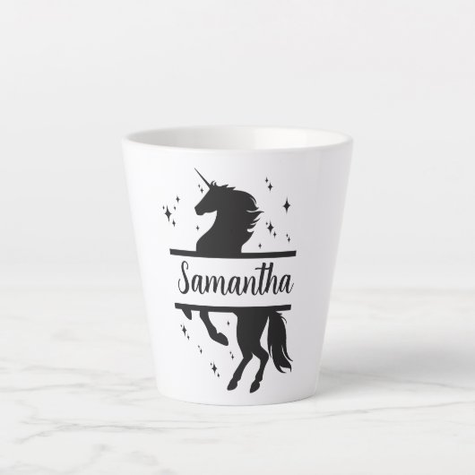 Unicorn Personalized Latte Mok (Voorkant)