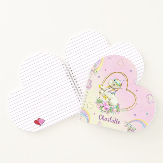Unicorn Personalized Notitieboek (Binnen)